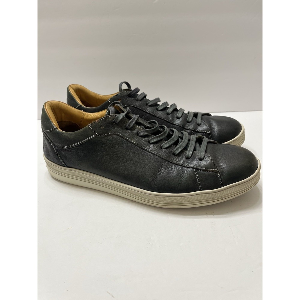 M Gemi The Netto Due Mens Shoes Navy Blue Leather Low Top Casual Sneakers 44/11